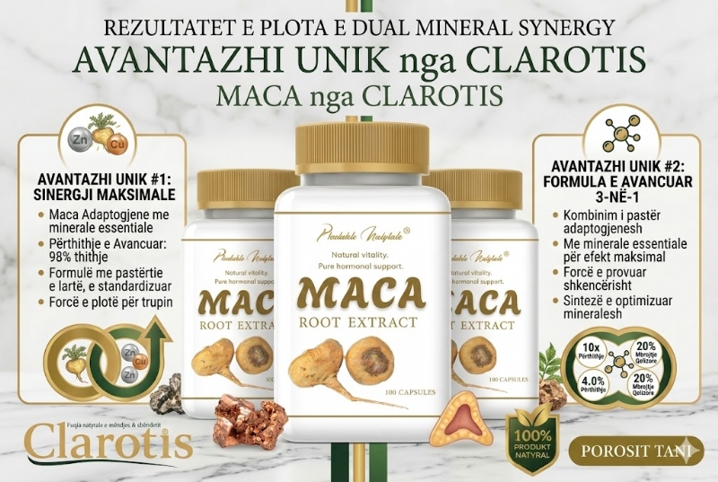 Kapsula MACA nga Clarotis, suplement per hormone, kapsula per energji dh...