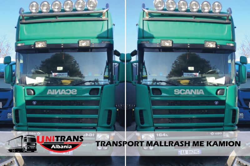 Kamione per transport mallrash te renda, Kamion rimorkio per transport, ...