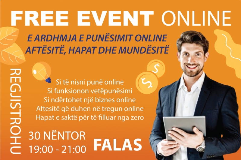 Event Online 100% FALAS, nga Panairi Online- E Ardhmja e Punësimit Online 2030, Aftësitë, Hapat dhe Mundësitë