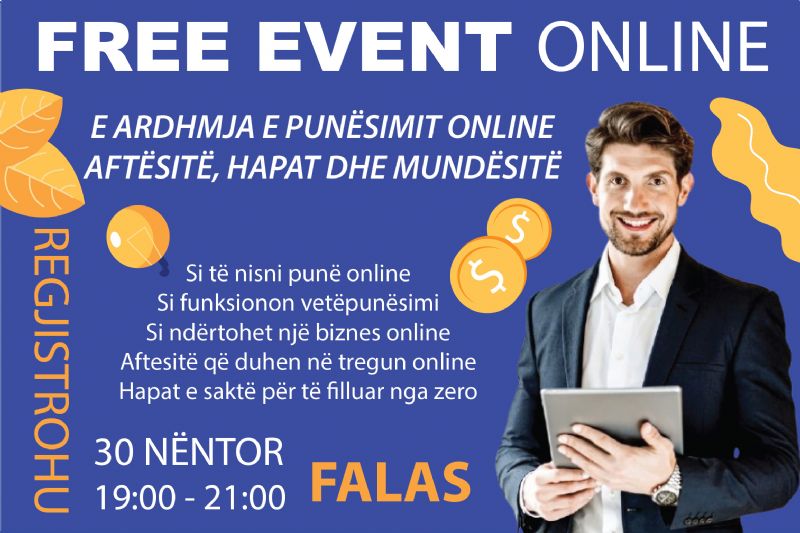 Event Online 100% FALAS, nga Panairi Online- E Ardhmja e Punësimit Onlin...